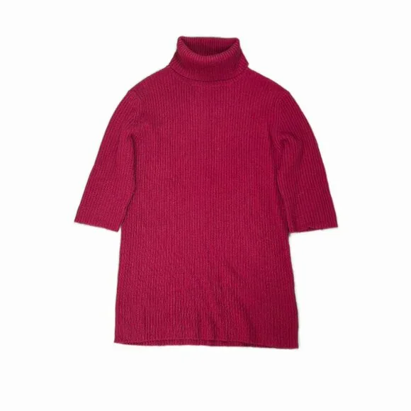 TSE Luxury Cashmere Turtleneck Sweater In Fuchsia Size S - Picture 1 of 4